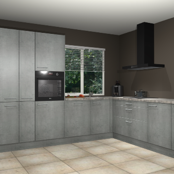 Beton Parelgrijs keuken India 51695