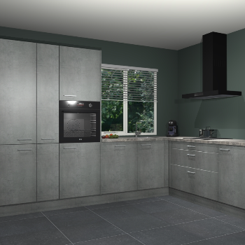 Beton Parelgrijs keuken India 51696