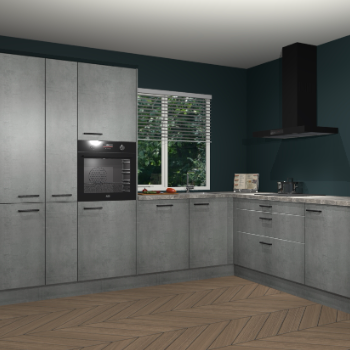 Beton Parelgrijs keuken India 51698