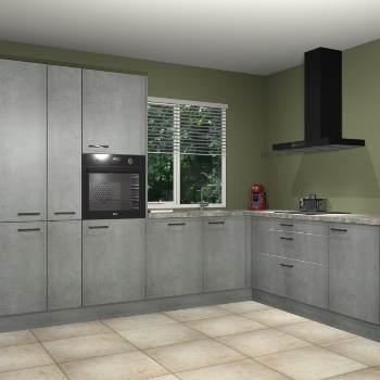 Beton Parelgrijs keuken India 51699