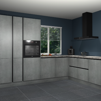 Beton Parelgrijs greeploze keuken India 51700