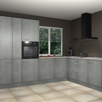 Beton Parelgrijs keuken India 51701