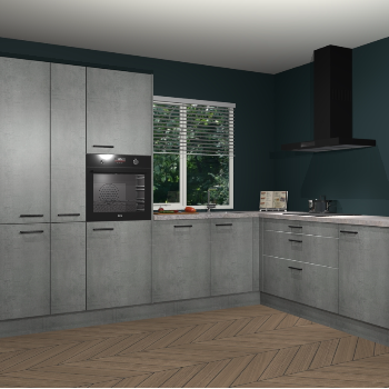 Beton Parelgrijs keuken India 51705