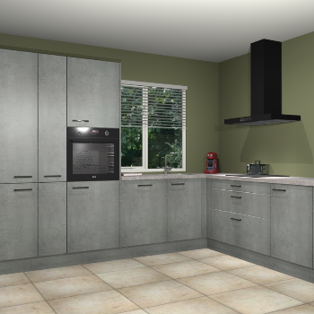 Beton Parelgrijs keuken India 51707