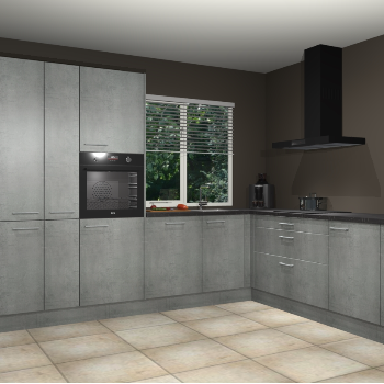 Beton Parelgrijs keuken India 51710