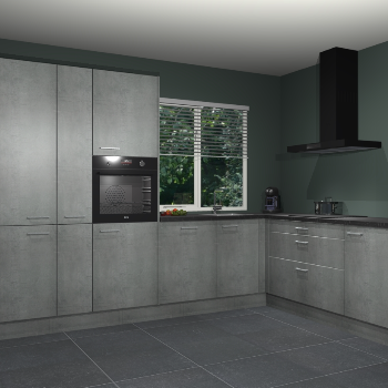 Beton Parelgrijs keuken India 51712