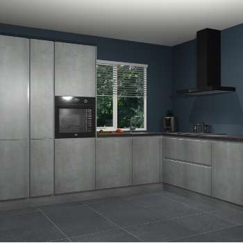 Beton Parelgrijs greeploze keuken India 51713