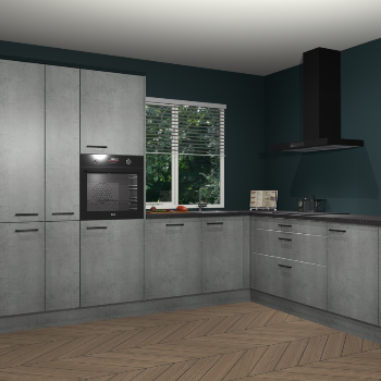 Beton Parelgrijs keuken India 51715