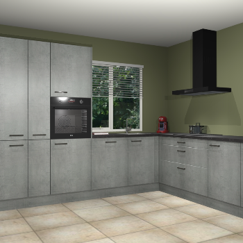 Beton Parelgrijs keuken India 51834