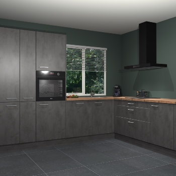 Beton Antraciet keuken India 51841