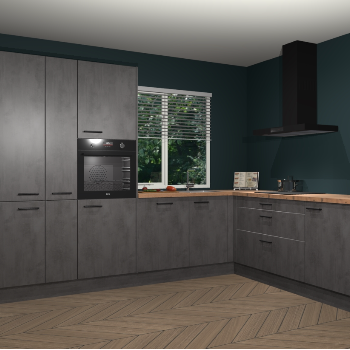 Beton Antraciet keuken India 51844