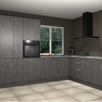 Beton Antraciet keuken India 51854