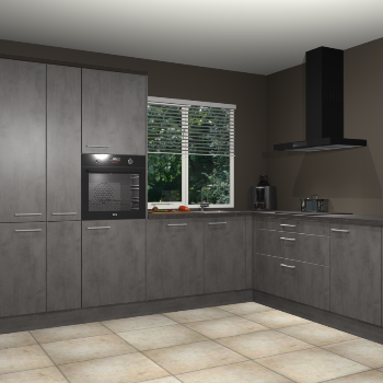 Beton Antraciet keuken India 51860