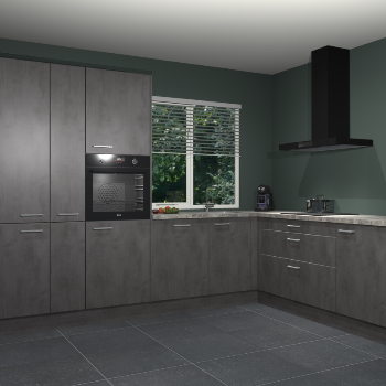 Beton Antraciet keuken India 51867