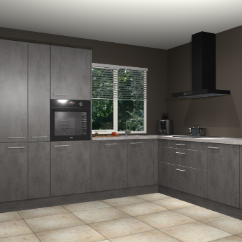 Beton Antraciet keuken India 51872