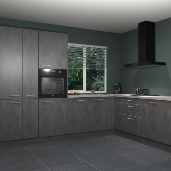 Beton Antraciet keuken India 51873