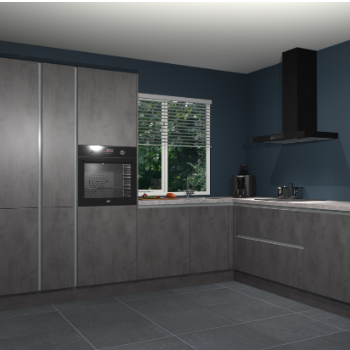 Beton Antraciet greeploze keuken India 51874