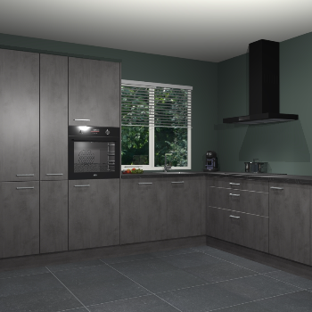 Beton Antraciet keuken India 51879