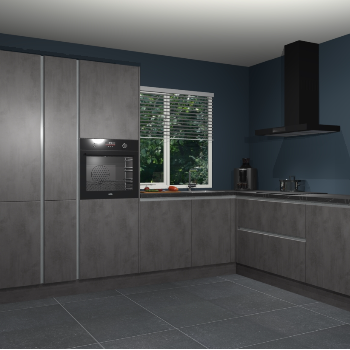 Beton Antraciet greeploze keuken India 51880