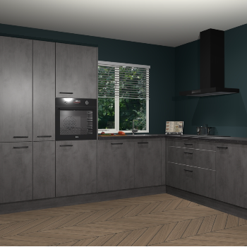 Beton Antraciet keuken India 51881