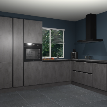 Beton Antraciet greeploze keuken India 51883