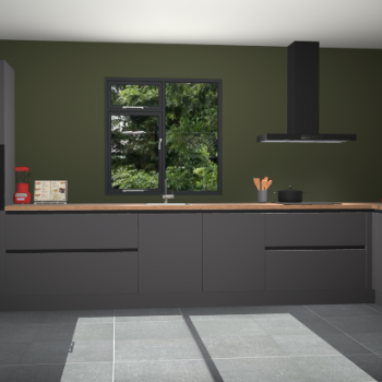 Onyxgrijze greeploze keuken Lille 52481