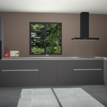 Onyxgrijze greeploze keuken Lille 52484