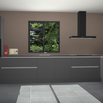 Onyxgrijze greeploze keuken Lille 52490