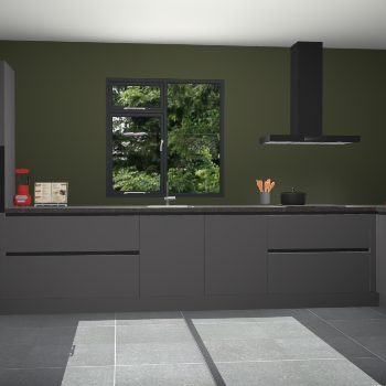 Onyxgrijze greeploze keuken Lille 52493