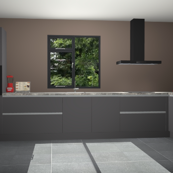 Onyxgrijze greeploze keuken Lille 52496