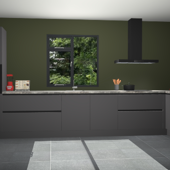 Onyxgrijze greeploze keuken Lille 52499