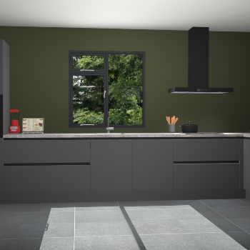 Onyxgrijze greeploze keuken Lille 52505