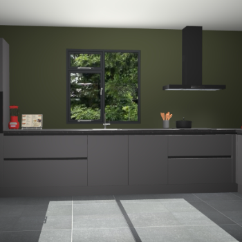 Onyxgrijze greeploze keuken Lille 52511