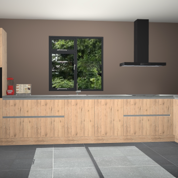 Madera natuur greeploze keuken Lille 52527