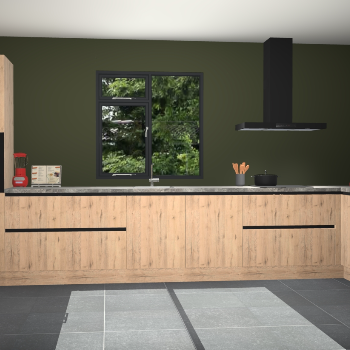 Madera natuur greeploze keuken Lille 52542