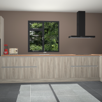 Vuren greeploze keuken Lille 52852