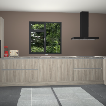 Vuren greeploze keuken Lille 52883