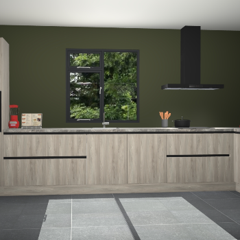 Vuren greeploze keuken Lille 52886