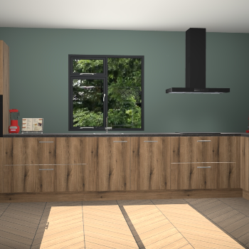 Goud eiken keuken Lille 53065