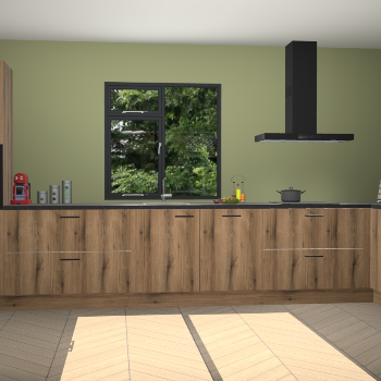 Goud eiken keuken Lille 53086