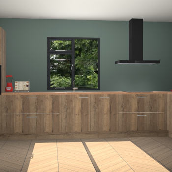 Chocolade eiken keuken Lille 53097