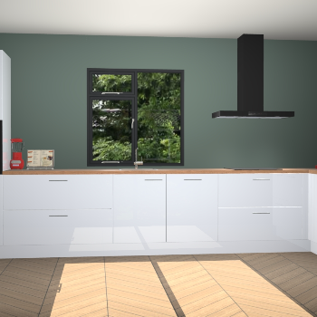 Sneeuwwitte hoogglans keuken Lille 53186