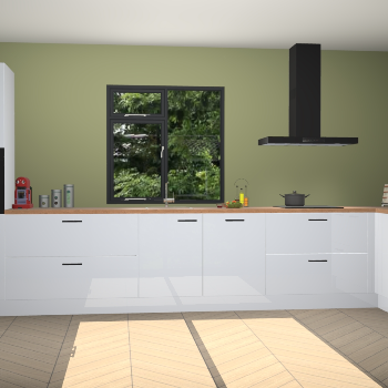 Sneeuwwitte hoogglans keuken Lille 53189