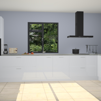 Sneeuwwitte hoogglans keuken Lille 53207