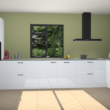 Sneeuwwitte hoogglans keuken Lille 53209