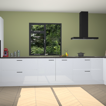 Sneeuwwitte hoogglans keuken Lille 53215