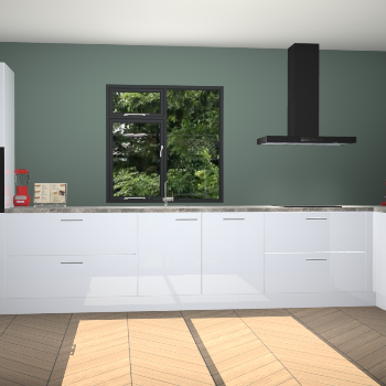 Sneeuwwitte hoogglans keuken Lille 53218