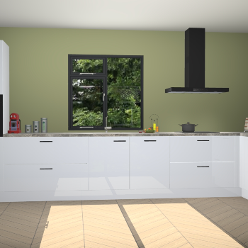 Sneeuwwitte hoogglans keuken Lille 53221