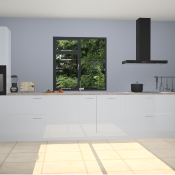 Sneeuwwitte hoogglans keuken Lille 53225