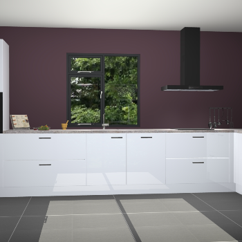 Sneeuwwitte hoogglans keuken Lille 53228